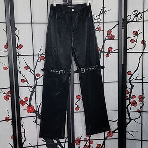 Kript PU Faux Leather Belted Pant